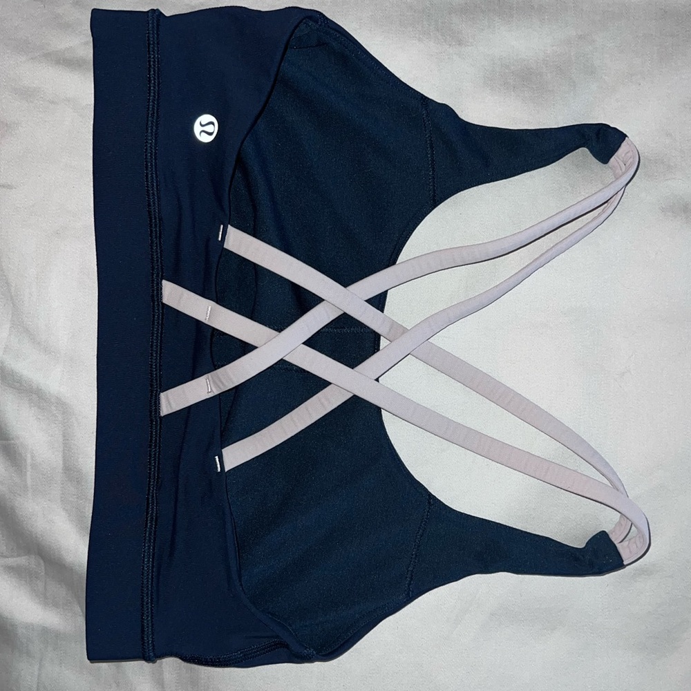 NWOT Lululemon Energy bra navy and lilac/pink